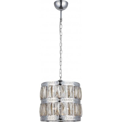 吊灯 圆柱型 形状 105×27 cm. 饭厅, 卧室 和 大堂设施. 水晶 和 金属. 镀铬 颜色