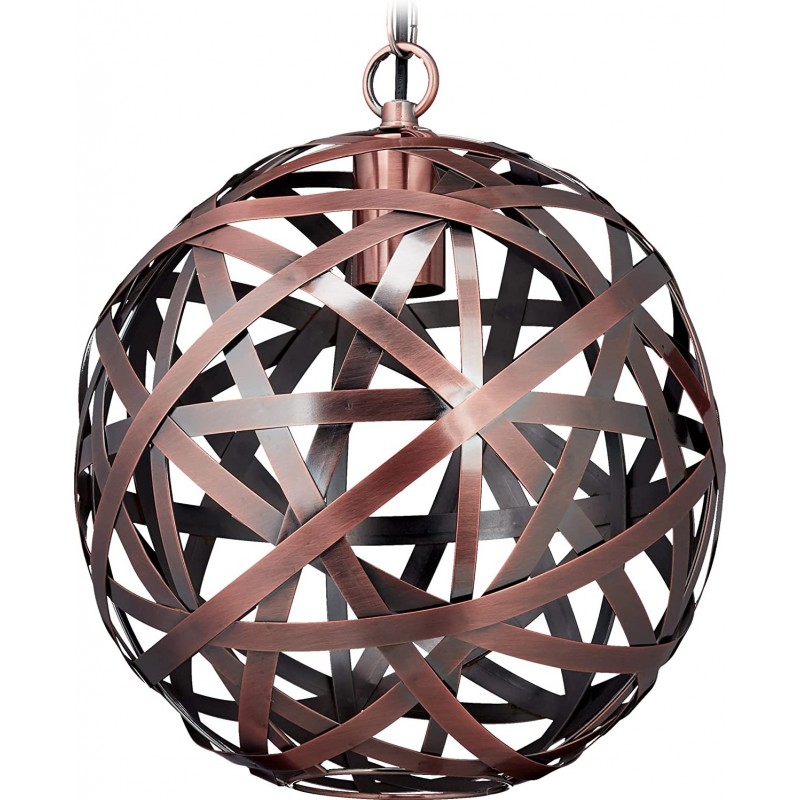 109,95 € Free Shipping | Hanging lamp Spherical Shape Ø 29 cm. Living room, dining room and bedroom. Industrial Style. Metal casting. Copper Color
