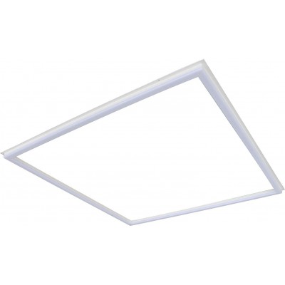 73,95 € Envío gratis | Panel LED 36W Forma Cuadrada 59×59 cm. LED de techo Comedor, dormitorio y vestíbulo. Metal. Color blanco