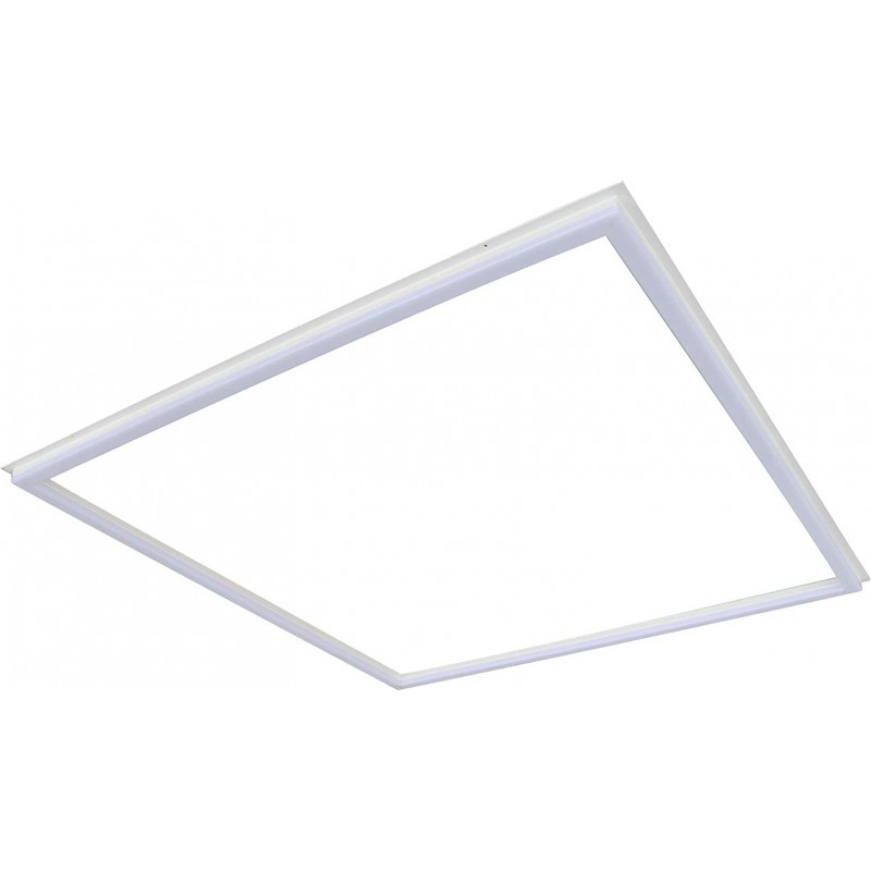 73,95 € Envío gratis | Panel LED 36W Forma Cuadrada 59×59 cm. LED de techo Comedor, dormitorio y vestíbulo. Metal. Color blanco