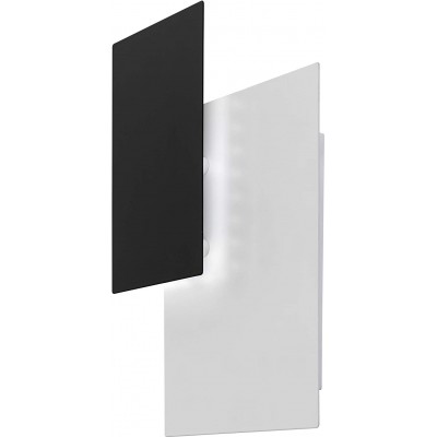 Aplique de pared interior 5W Forma Rectangular 30×20 cm. Salón, comedor y dormitorio. Estilo moderno. Metal. Color negro