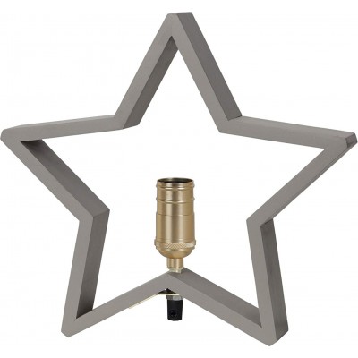 89,95 € Free Shipping | Decorative lighting 25W 30×29 cm. Star shaped design Living room, dining room and bedroom. Modern Style. Metal casting and Wood. Beige Color