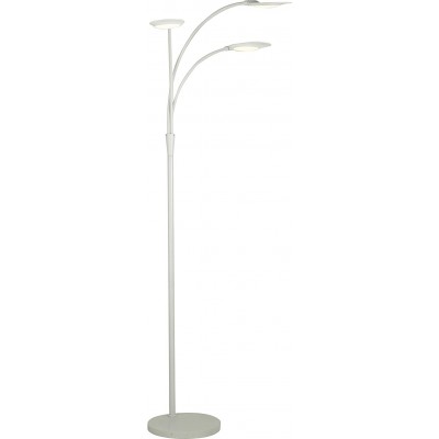 81,95 € Free Shipping | Floor lamp 142×33 cm. 3 points of light Living room, bedroom and lobby. Steel. White Color