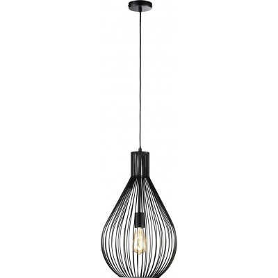 118,95 € Free Shipping | Hanging lamp 60W Spherical Shape Living room, dining room and bedroom. Metal casting. Black Color