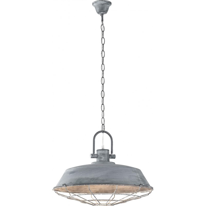 139,95 € Free Shipping | Hanging lamp 60W Round Shape Living room, dining room and bedroom. Metal casting. Gray Color