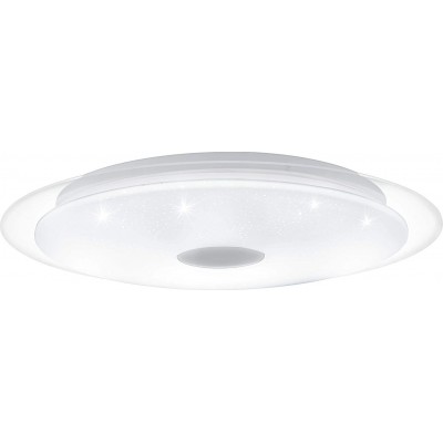 86,95 € Free Shipping | Indoor ceiling light Eglo 24W Round Shape Ø 40 cm. Remote control Living room, bedroom and lobby. Modern and cool Style. Steel. White Color