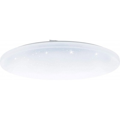 138,95 € Free Shipping | Indoor ceiling light Eglo Round Shape 57×57 cm. Remote control Living room, dining room and bedroom. Modern Style. Steel and PMMA. White Color