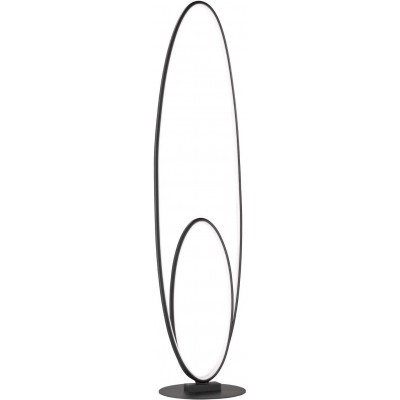 Floor lamp Trio 35W Round Shape 112×29 cm. 3-step dimmable LED Living room, dining room and bedroom. Modern Style. Metal casting. Black Color