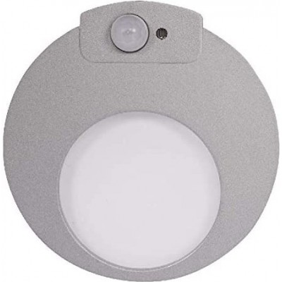 84,95 € Free Shipping | Indoor wall light Round Shape 8×7 cm. LED Living room, bedroom and lobby. PMMA and Metal casting. Aluminum Color
