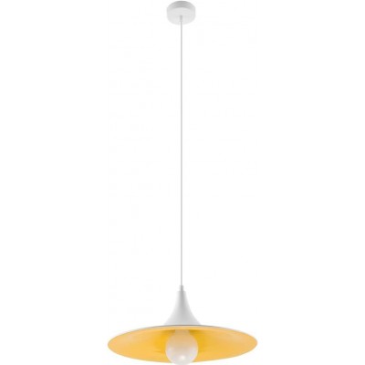 Lampe à suspension Façonner Conique 100×36 cm. Salle, salle à manger et chambre. Style moderne. Acier. Couleur blanc