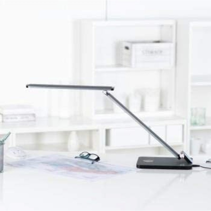 113,95 € Free Shipping | Desk lamp Extended Shape 45×16 cm. Articulable. 2 lighting modes Living room, bedroom and lobby. Gray Color