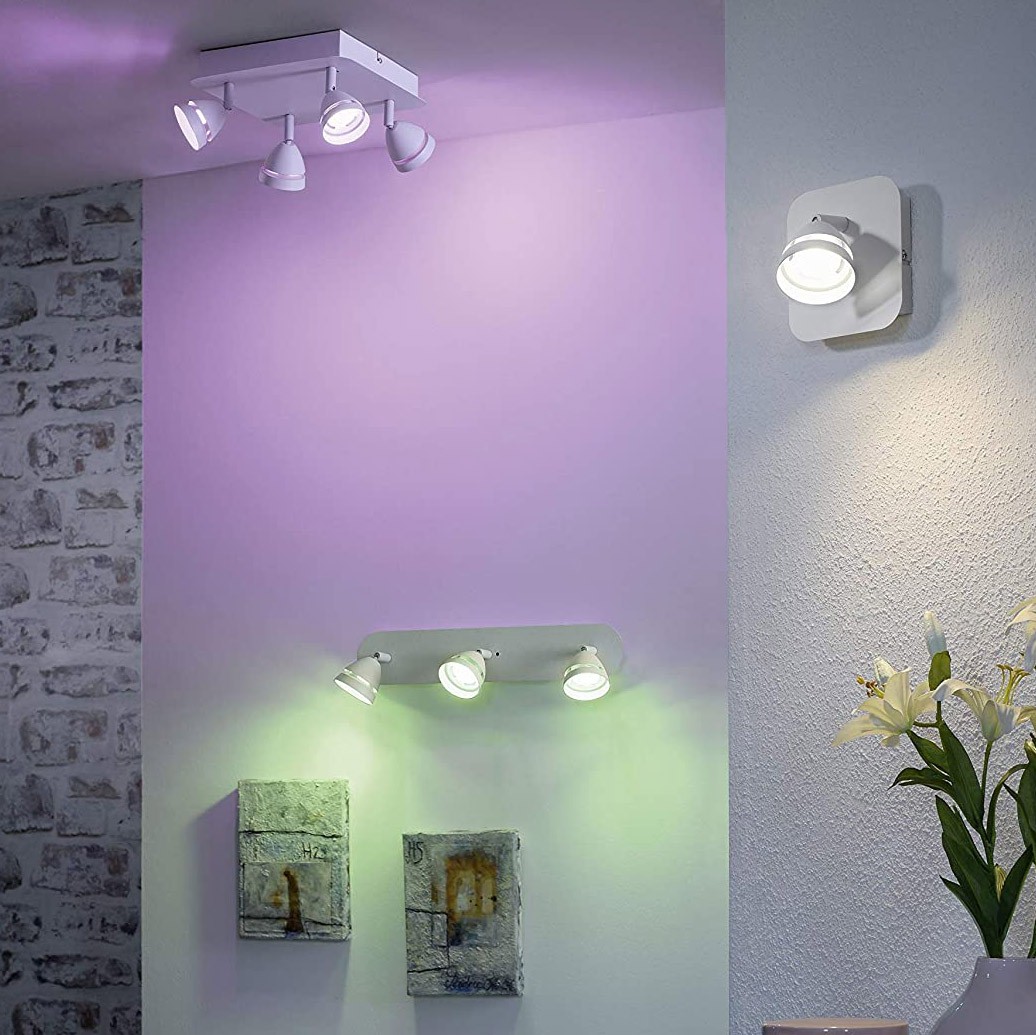 132,95 € Spedizione Gratuita | Lampada da parete per interni Trio 3W 15×13 cm. LED regolabile Metallo. Colore nero