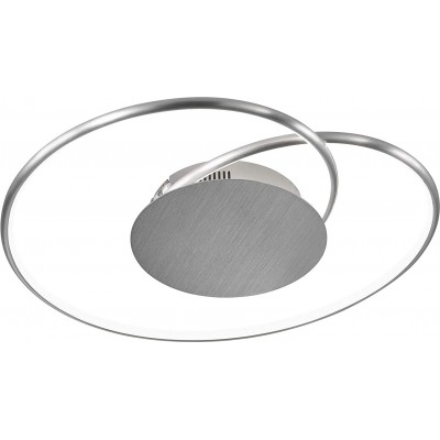 Ceiling lamp 16W Round Shape 45×35 cm. Dimmable Living room, dining room and bedroom. Modern Style. Aluminum, PMMA and Metal casting. Aluminum Color