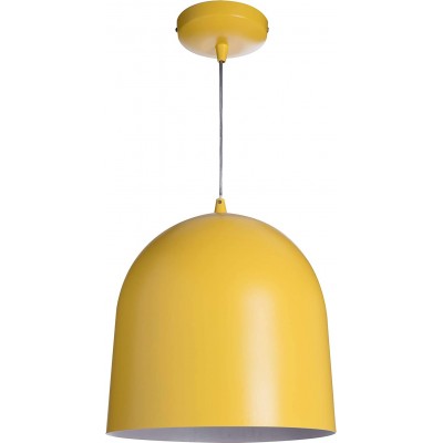 Lampada a sospensione 60W Forma Cilindrica 30×30 cm. Soggiorno, camera da letto e atrio. Stile nordico. Metallo. Colore giallo