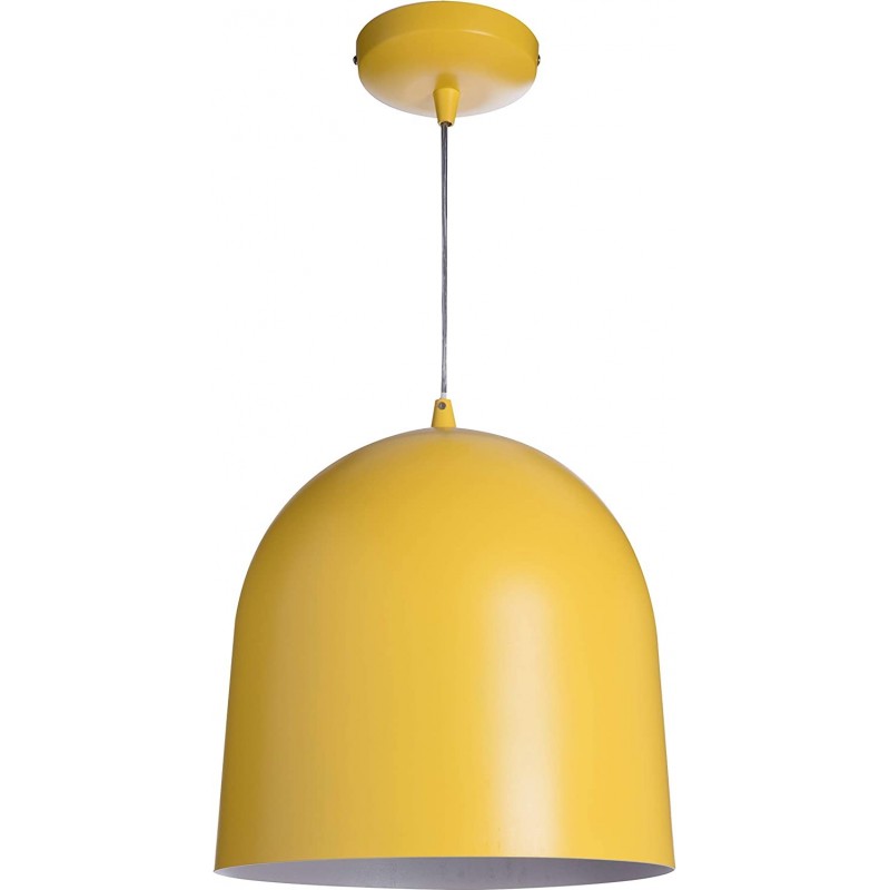 87,95 € Free Shipping | Hanging lamp 60W Cylindrical Shape 30×30 cm. Living room, bedroom and lobby. Nordic Style. Metal casting. Yellow Color