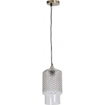 Lampada a sospensione 60W Forma Cilindrica 32×15 cm. Soggiorno, camera da letto e atrio. Stile vintage. Cristallo
