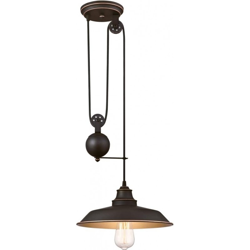 92,95 € Free Shipping | Hanging lamp 8W Round Shape Dimmable LED Dining room, bedroom and lobby. Metal casting. Black Color