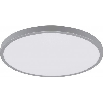 106,95 € Free Shipping | Indoor ceiling light Eglo 25W Round Shape 40×40 cm. Living room, dining room and bedroom. Modern Style. Aluminum and PMMA. Aluminum Color