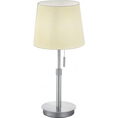 121,95 € Free Shipping | Table lamp Trio 60W 5000K Neutral light. Cylindrical Shape 56×26 cm. LED Living room, bedroom and lobby. Modern Style. Metal casting. Nickel Color
