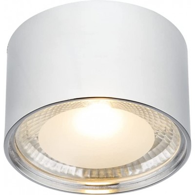 Внутренний точечный светильник 12W Цилиндрический Форма 12×11 cm. Гостинная, столовая и спальная комната. Кристалл и Бумага. Покрытый хром Цвет