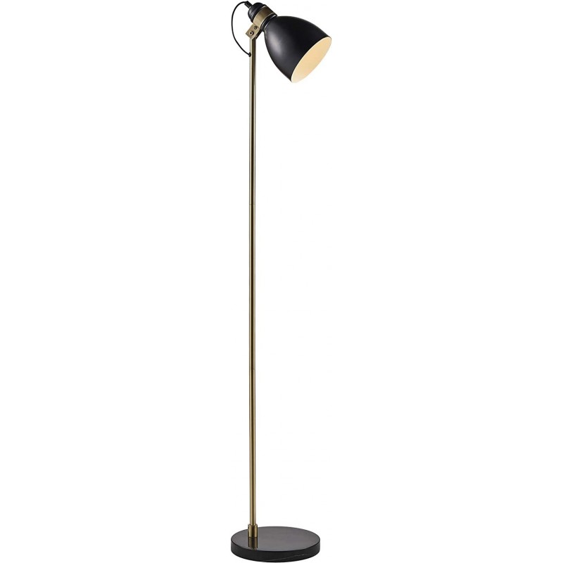 106,95 € Free Shipping | Floor lamp 4W Spherical Shape 140×30 cm. Living room, dining room and bedroom. Brass. Black Color