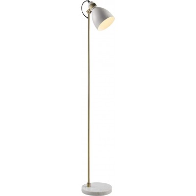 Lámpara de pie 4W Forma Esférica 140×30 cm. Salón, comedor y vestíbulo. Latón. Color blanco