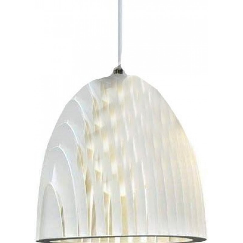76,95 € Free Shipping | Hanging lamp 60W Spherical Shape 29×26 cm. Dining room, bedroom and lobby. White Color