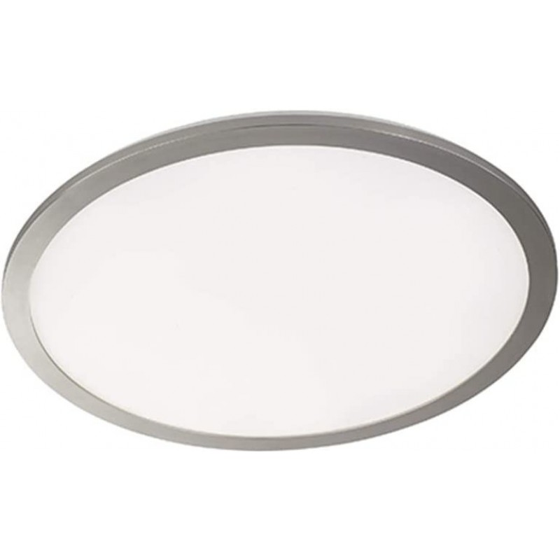 108,95 € Free Shipping | Indoor ceiling light 26W Round Shape 60×60 cm. Dining room, bedroom and lobby. Nickel Metal. Nickel Color