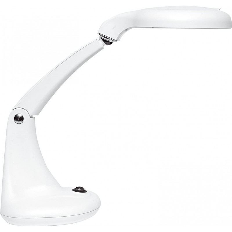 101,95 € Free Shipping | Technical lamp 28×23 cm. Articulated magnifying glass with LED lighting Abs, steel and crystal. White Color