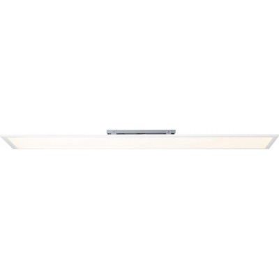 125,95 € Free Shipping | Ceiling lamp 40W 2700K Very warm light. Rectangular Shape 120×30 cm. Rgb Living room, bedroom and lobby. Modern Style. PMMA and Metal casting. White Color