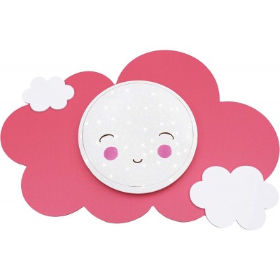 121,95 € Free Shipping | Kids lamp 14W 75×50 cm. Cloud design Wood. White Color