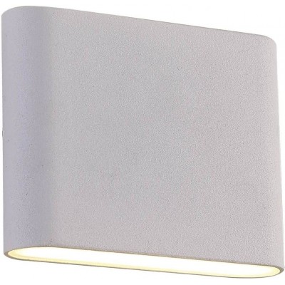 Lampada da parete per interni 6W Forma Rettangolare 12×9 cm. Soggiorno, camera da letto e atrio. Metallo. Colore grigio
