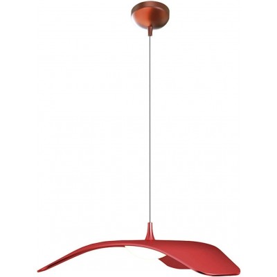 121,95 € Envío gratis | Lámpara colgante 10W 120×34 cm. LED Salón, comedor y dormitorio. Metal. Color rojo