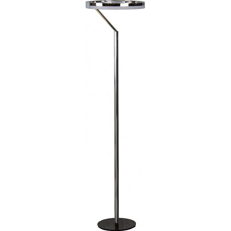 117,95 € Free Shipping | Floor lamp 19W 4000K Neutral light. Round Shape 155×40 cm. Living room, dining room and bedroom. Modern Style. Metal casting. Plated chrome Color