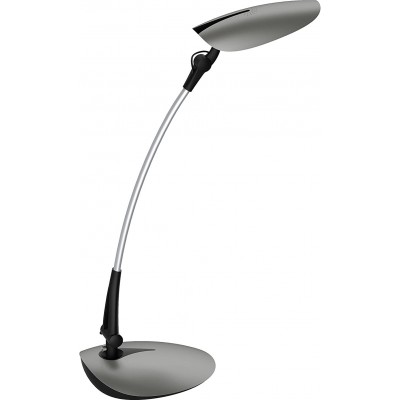 84,95 € Envio grátis | Lampada de escritorio 7W 64×57 cm. LED articulável Sala de jantar, quarto e salão. Metais. Cor cinza