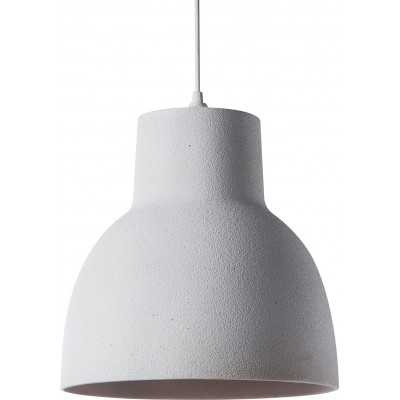 Lampe à suspension 60W Façonner Conique 30×30 cm. Salle, salle à manger et chambre. Style moderne. Couleur blanc