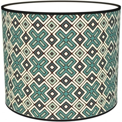 87,95 € Free Shipping | Lamp shade Cylindrical Shape 50×50 cm. Tulip Living room, bedroom and lobby. Textile and Polycarbonate. Green Color