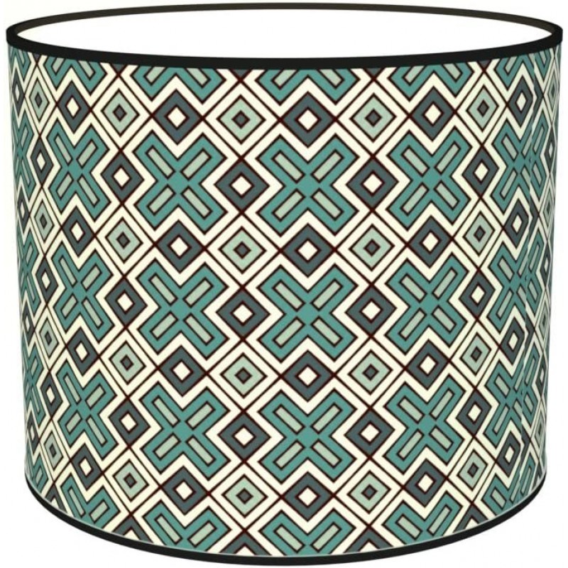 87,95 € Free Shipping | Lamp shade Cylindrical Shape 50×50 cm. Tulip Living room, bedroom and lobby. Textile and Polycarbonate. Green Color