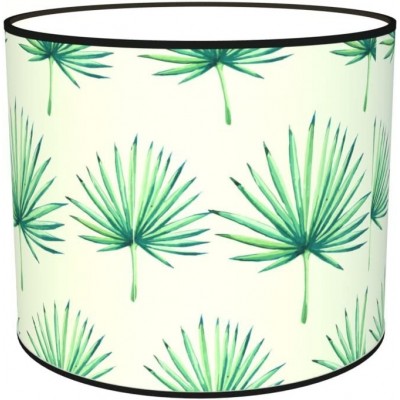87,95 € Free Shipping | Lamp shade Cylindrical Shape 50×50 cm. Tulip Living room, dining room and bedroom. Classic Style. Textile and Polycarbonate. Green Color