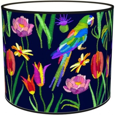 Écran de la lampe Façonner Cylindrique 50×50 cm. Tulipe Salle, chambre et hall. Textile et Polycarbonate