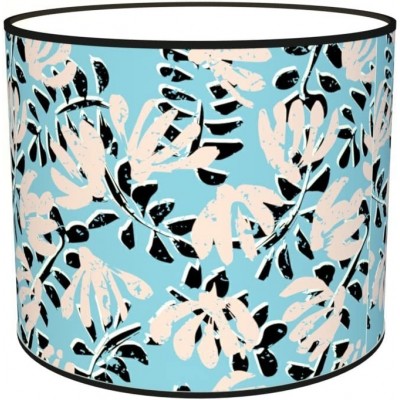 81,95 € Free Shipping | Lamp shade Cylindrical Shape 40×40 cm. Tulip Living room, dining room and lobby. Textile and Polycarbonate. Blue Color