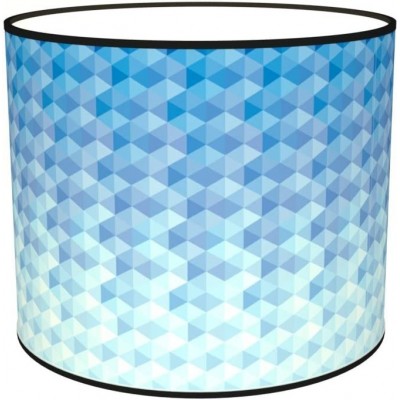 ランプシェード 円筒形 形状 50×50 cm. チューリップ リビングルーム, ダイニングルーム そして ロビー. 繊維 そして ポリカーボネート. 青 カラー