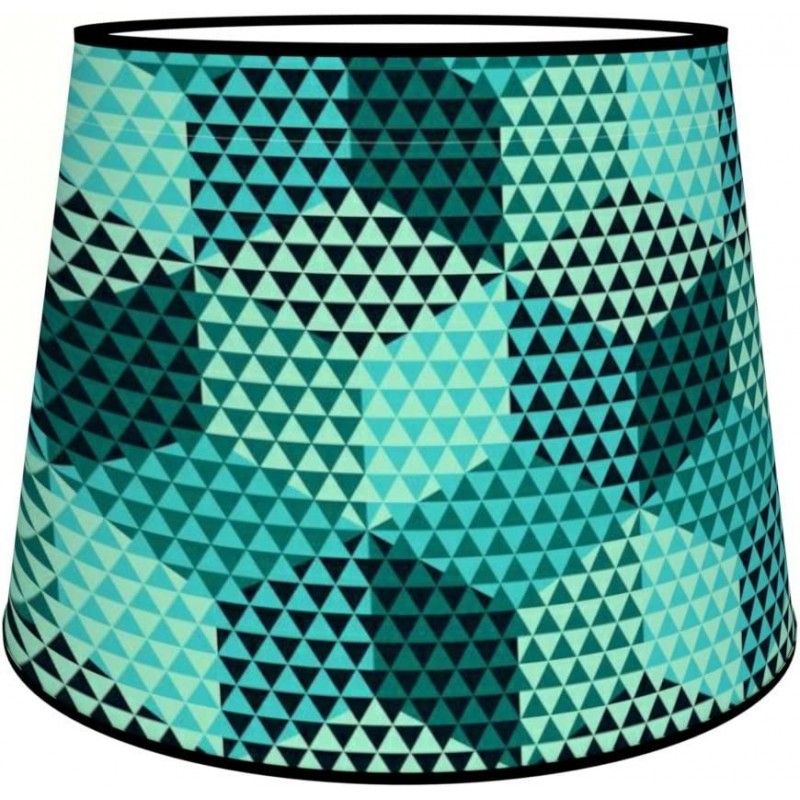 87,95 € Free Shipping | Lamp shade Conical Shape 45×40 cm. Tulip Dining room, bedroom and lobby. Textile and Polycarbonate. Blue Color