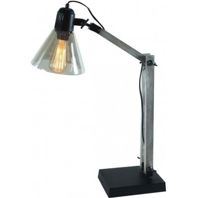 Lámpara de escritorio Forma Cónica Articulable Comedor, dormitorio y vestíbulo. Color gris