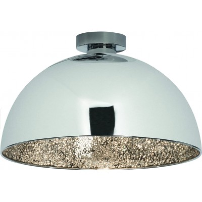 107,95 € Free Shipping | Ceiling lamp 40W Spherical Shape 40×40 cm. Living room, dining room and bedroom. Metal casting and Glass. Plated chrome Color