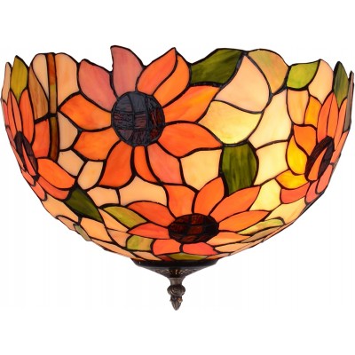 吸顶灯 120W 球形 形状 31×31 cm. 客厅, 饭厅 和 卧室. 设计 风格. 水晶 和 金属. 橙子 颜色