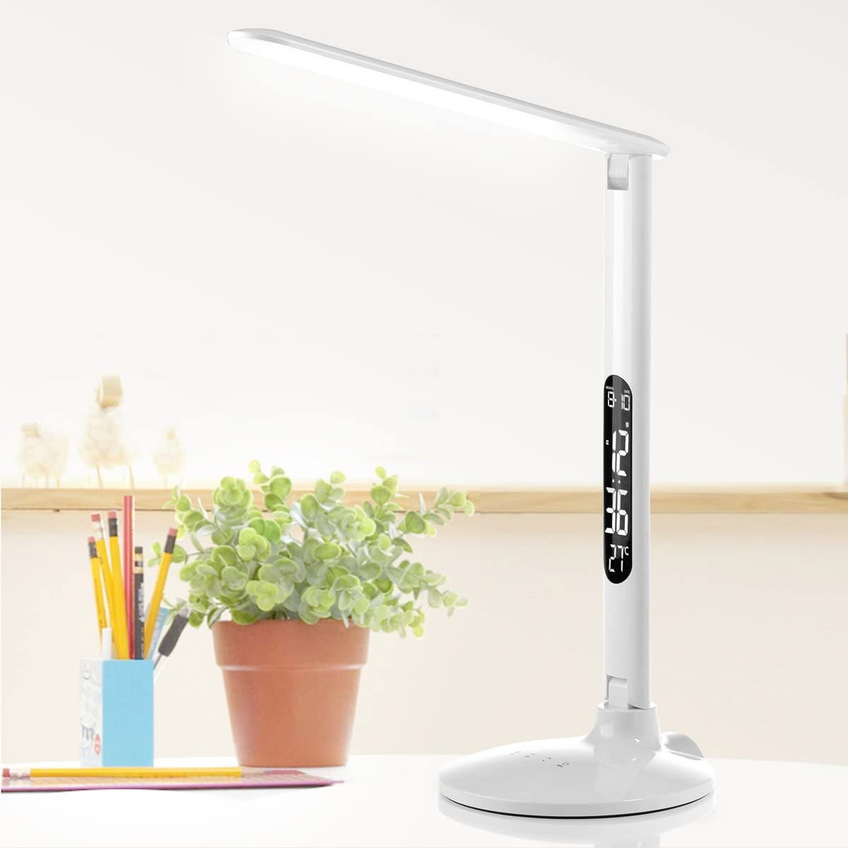 111,95 € Envoi gratuit | Lampe de bureau 10W 45×36 cm. LED articulée Abs et métal. Couleur blanc