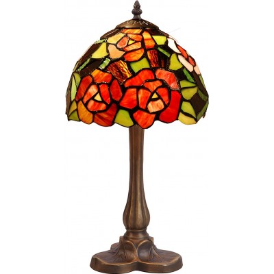 Lámpara de sobremesa Forma Cónica 37×20 cm. Tulipa Salón, dormitorio y vestíbulo. Estilo diseño. Cristal. Color rojo