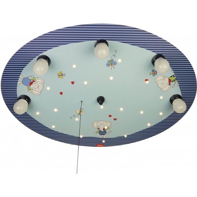 Детская лампа 25W Круглый Форма 71×53 cm. 5 точек света. дизайн с рисунком животных Гостинная, спальная комната и лобби. ПММА и Древесина. Зеленый Цвет
