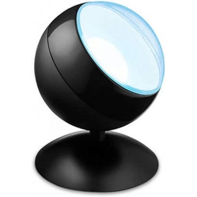 Foco para interior WiZ 13W Forma Esférica 17×17 cm. LED regulable. Alexa y Google Home Salón, comedor y dormitorio. Acrílico. Color negro